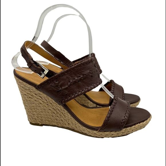 Jack Rogers wedge espresso sandals size 8 - Picture 1 of 8